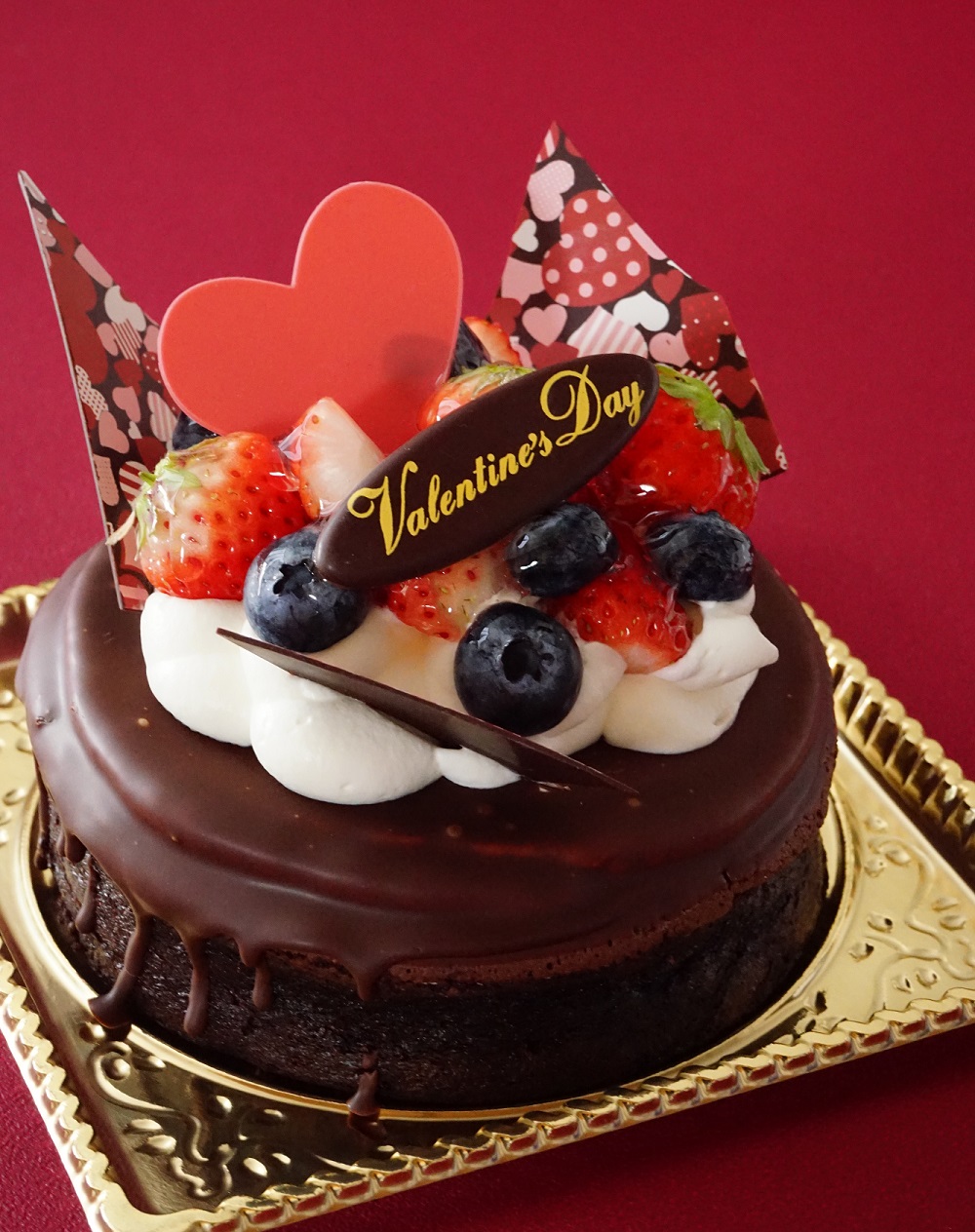バレンタイン限定の特別なケーキ 野上菓子舗